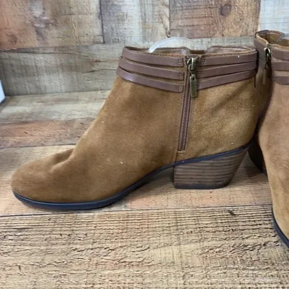 Clarks Artisan Gelata Siena Boots Tan Suede Boot Womens 11 M Ankle Booties - Picture 5 of 14